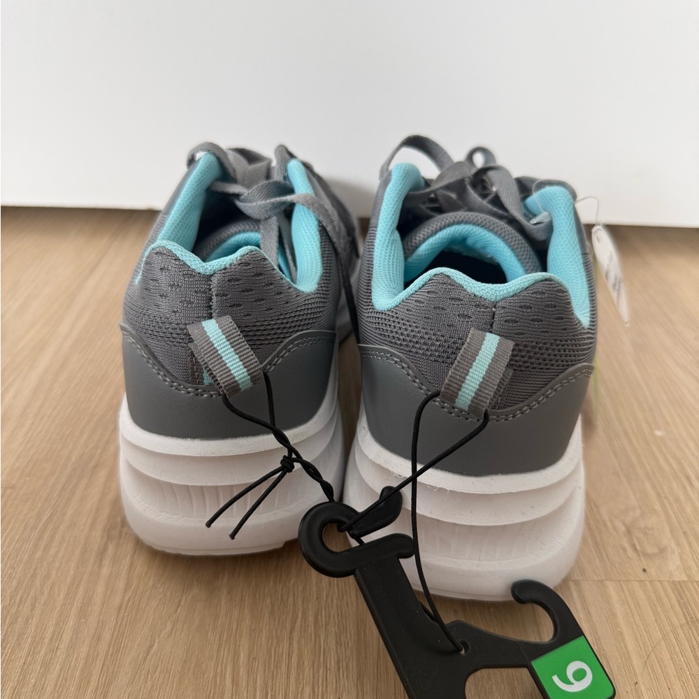 Athletic Works Gray Sneakers with Light Blue Interior - Picture 4 of 6